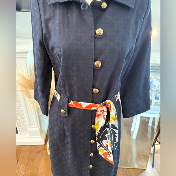Milly Navy Shirt Dress or Jacket with Vibrant Accents or BNWT $395 - Picture 12 of 12